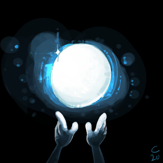 White orb.