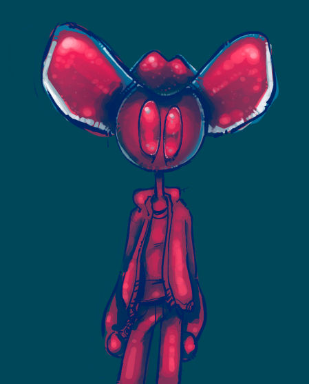 Hat guy drawing.